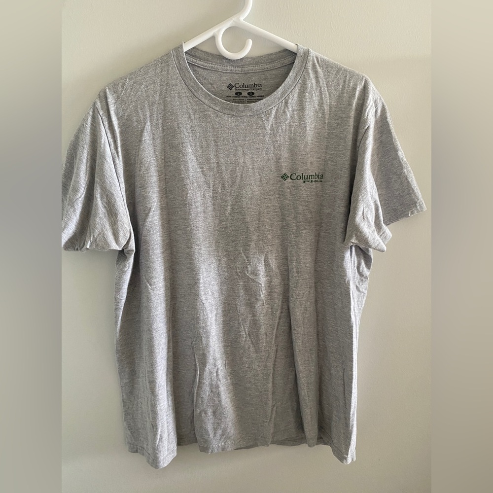 Grey Columbia performance hunting gear shirt, size mens large